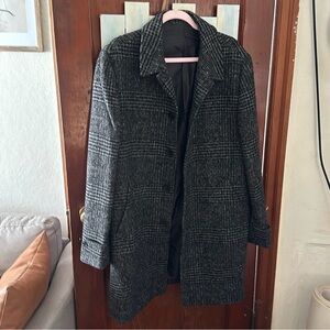 J. Crew Black and Gray Pea Coat